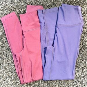Women's Agent 84 Pink and Purple Leggings - Size Medium